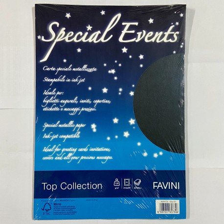 Favini - carta special events a4 - 120gr - 20ff blu - Nadir