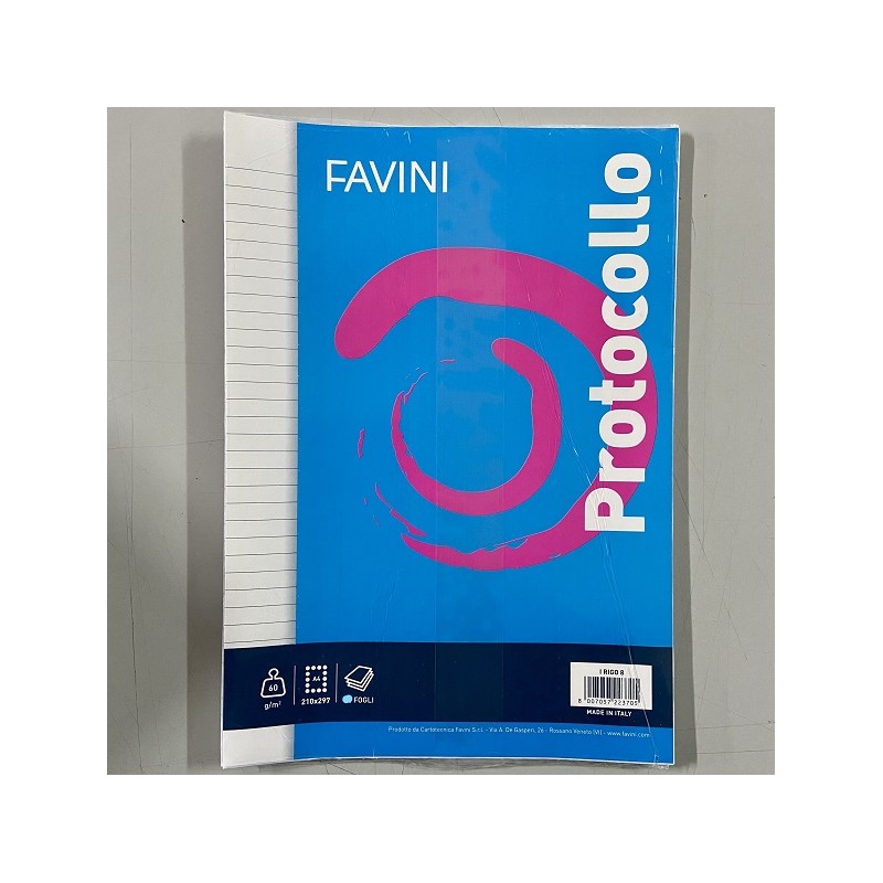 Carta protocollo favini 1rigo 60g 200ff - Nadir Cancelleria