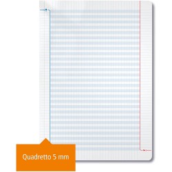 Quaderno quadretto piccolo 0Q+ disgrafia A4 ONE COLOR assortito 7046