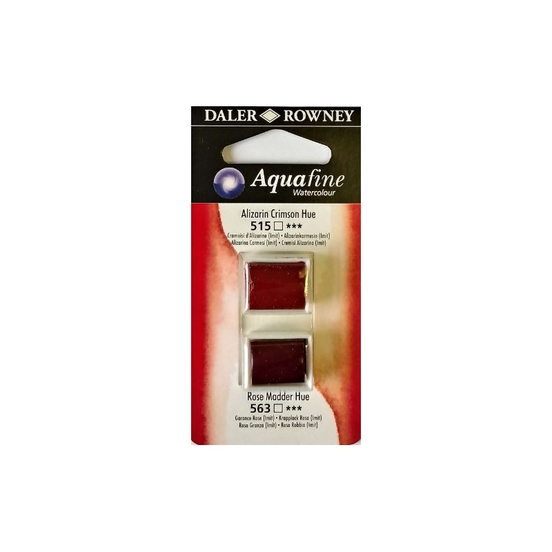 Acquerello aquafine blister 2pz.1.5ml cremisi alizarina/rosa robbia - Nadir  Cancelleria