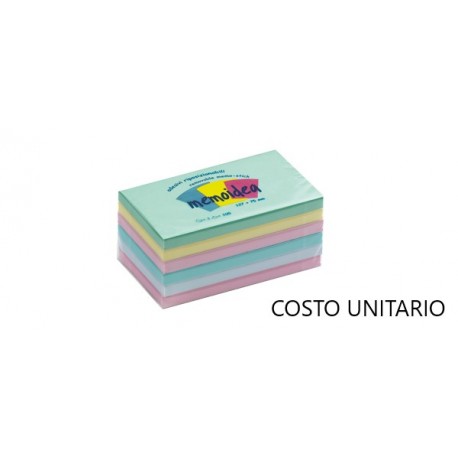 Cancelleria: POST IT MEMOIDEA 127X75 COLORI PASTELLO ASSORTITI