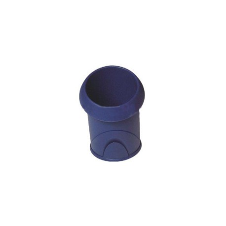 Portapenne tondo - dim. h13cm d.tro 8cm - blu trasparente