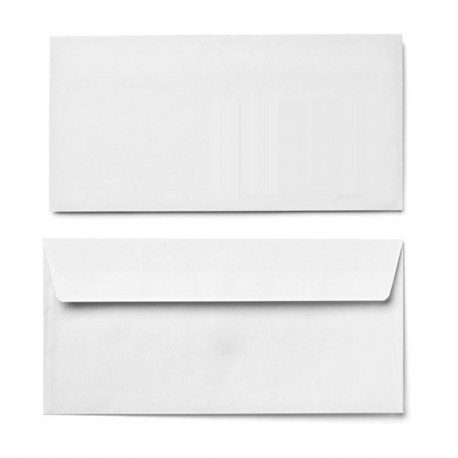 Buste da lettera bianche internografate, carta 90gr e strip
