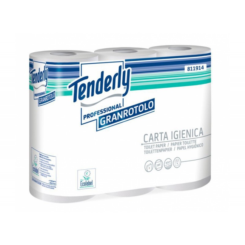 Maxi rotoli di carta igienica Kleenex® 8570 - 6 rotoli x 500 strappi a 2  veli, colore bianco