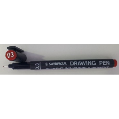 Pennarello graduato drawing pen - punta 0.3mm - rosso - Nadir Cancelleria