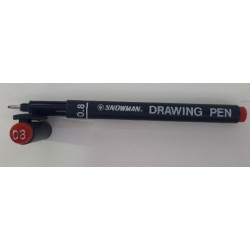 Pennarello graduato drawing pen - punta 0.3mm - rosso - Nadir Cancelleria