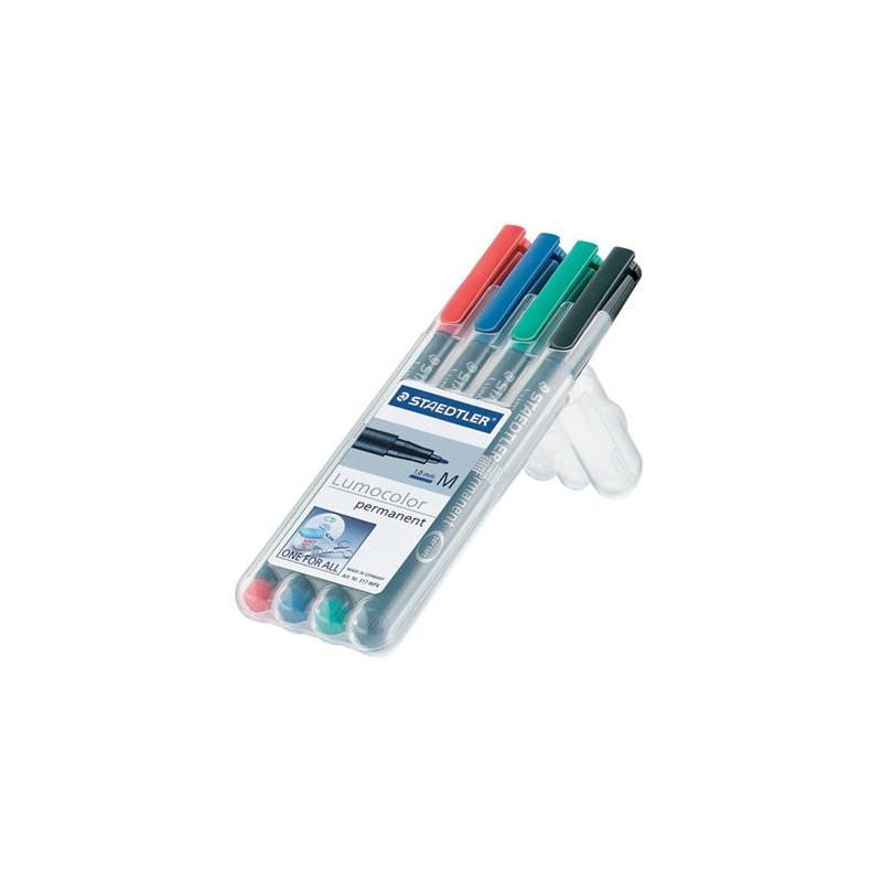 Set 4 penne lumocolor permanent - punta m - colori assortiti - Nadir  Cancelleria