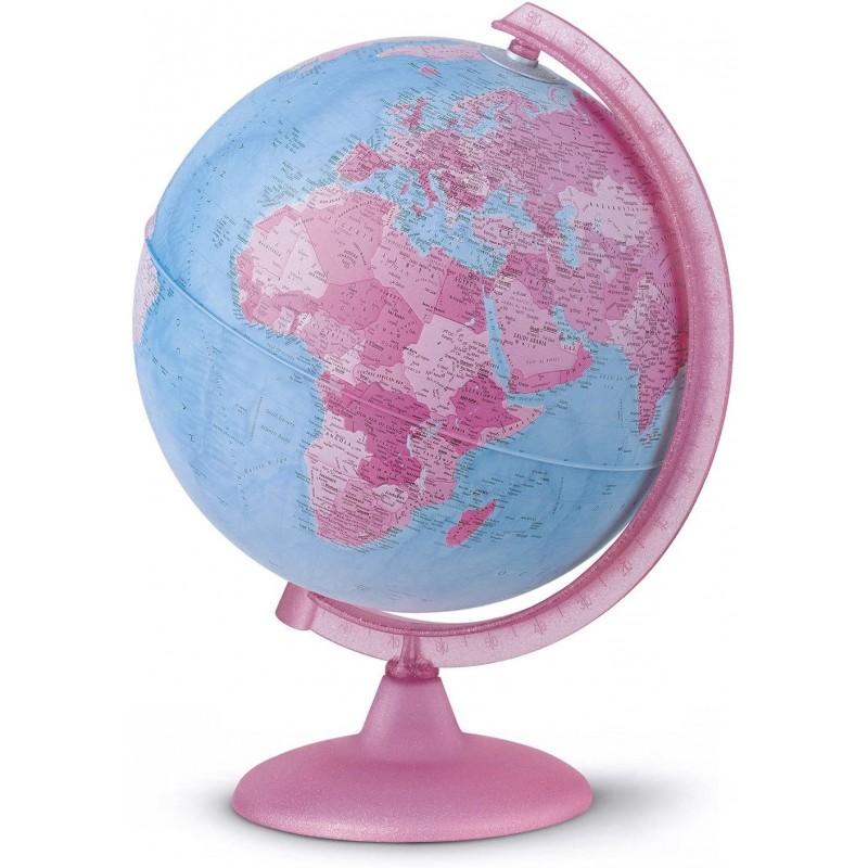 Globo geografico pink con luce - cm.25 - Nadir Cancelleria